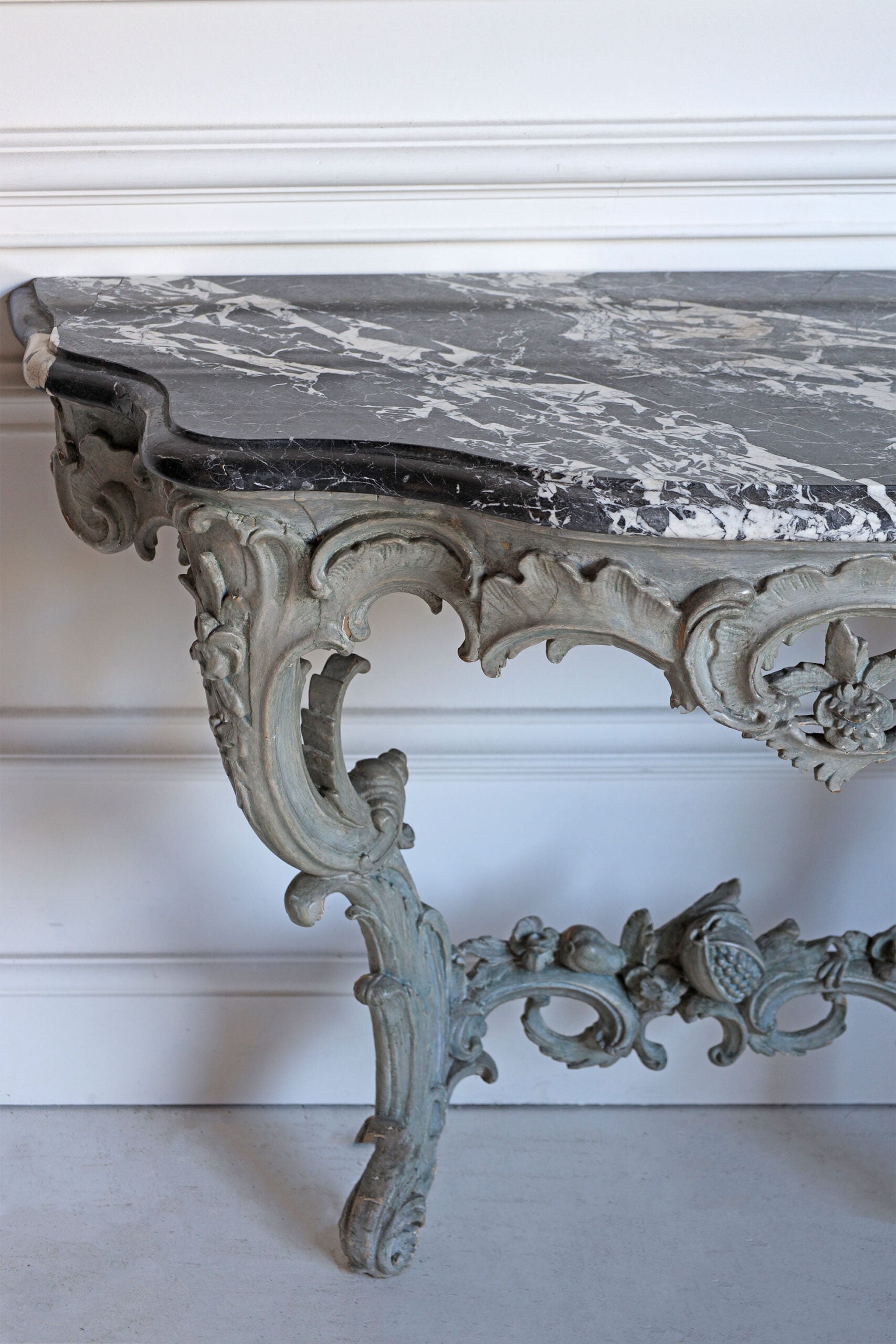 18th Century French Console with Marble Top