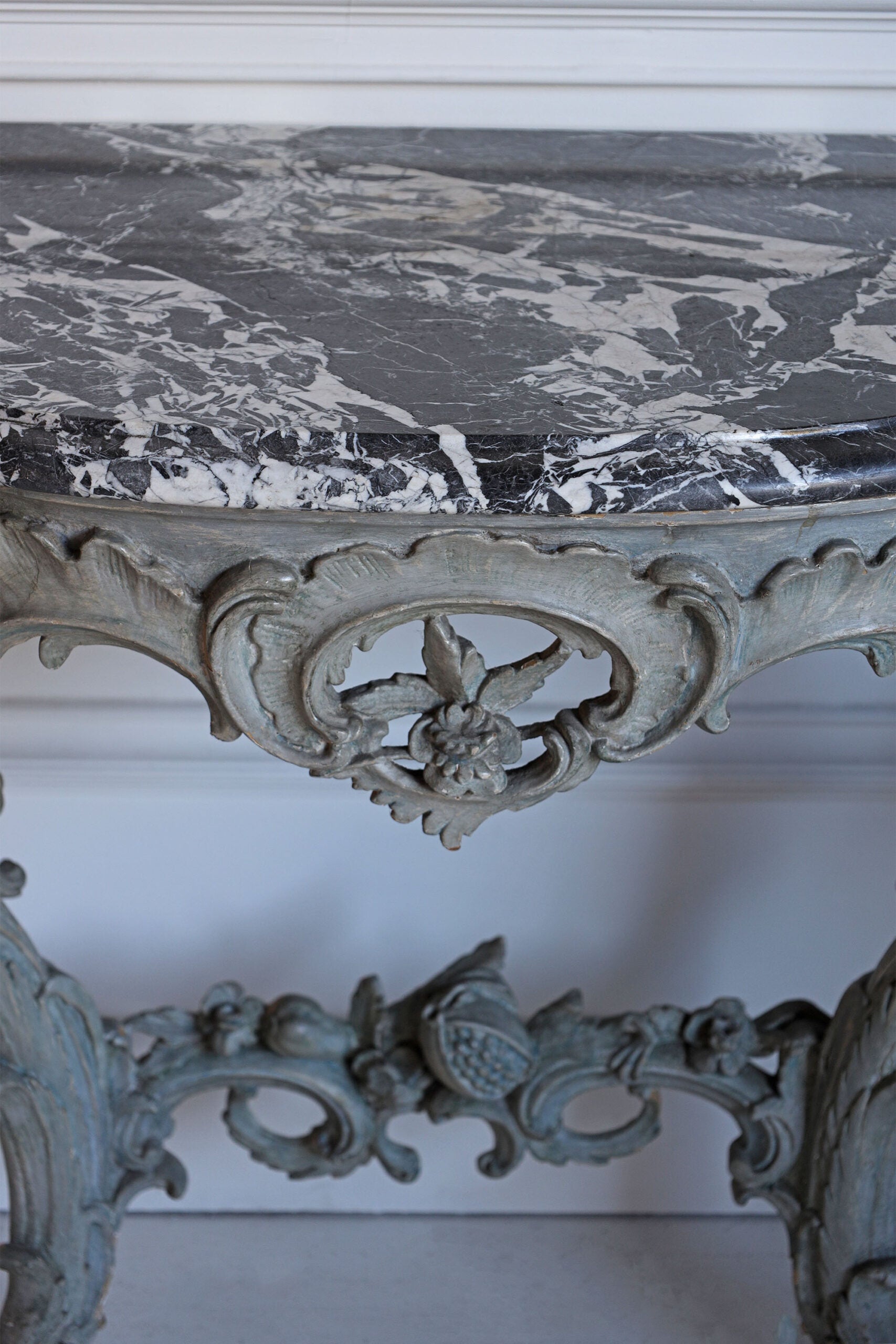 18th Century French Console with Marble Top
