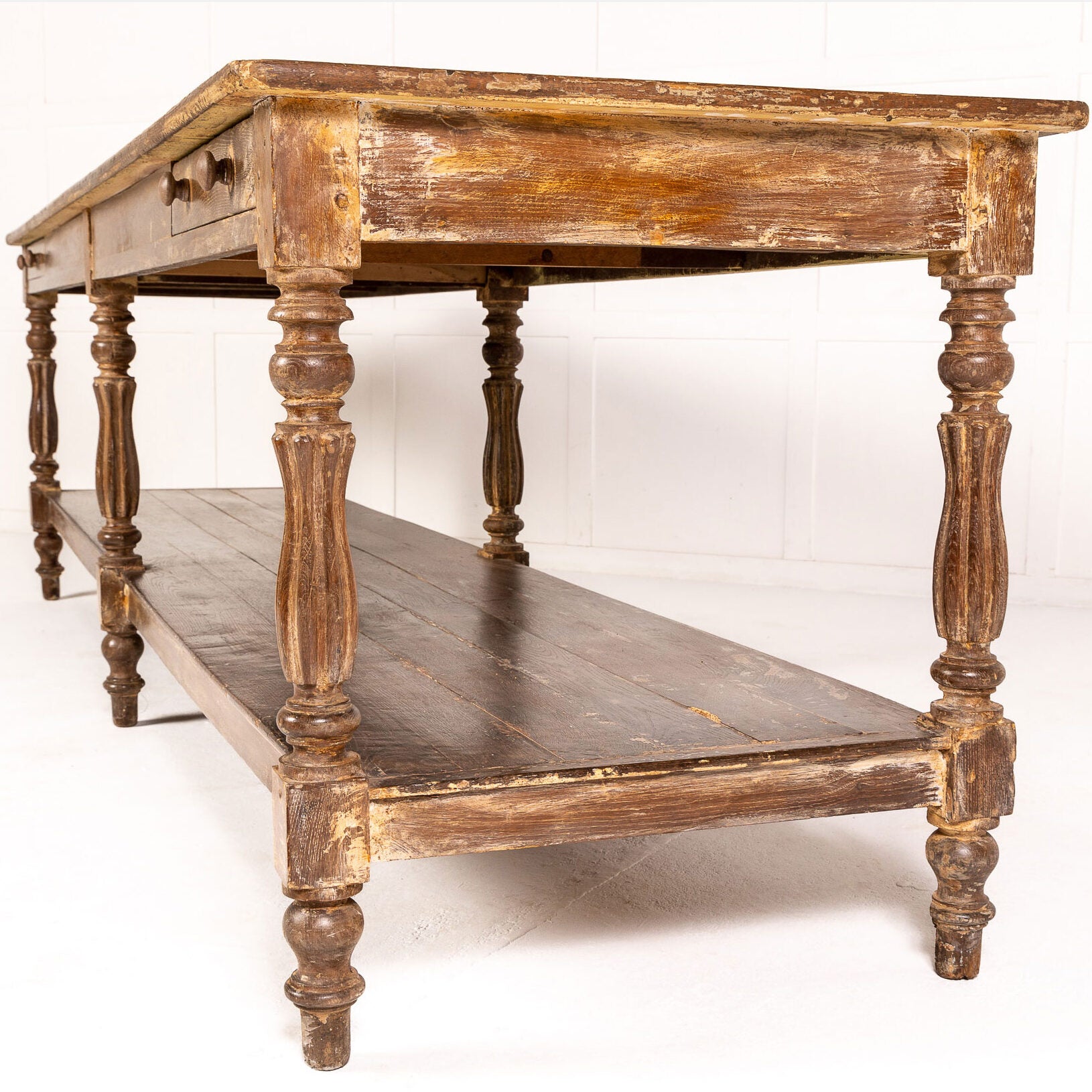 19th Century French Oak Drapers Table