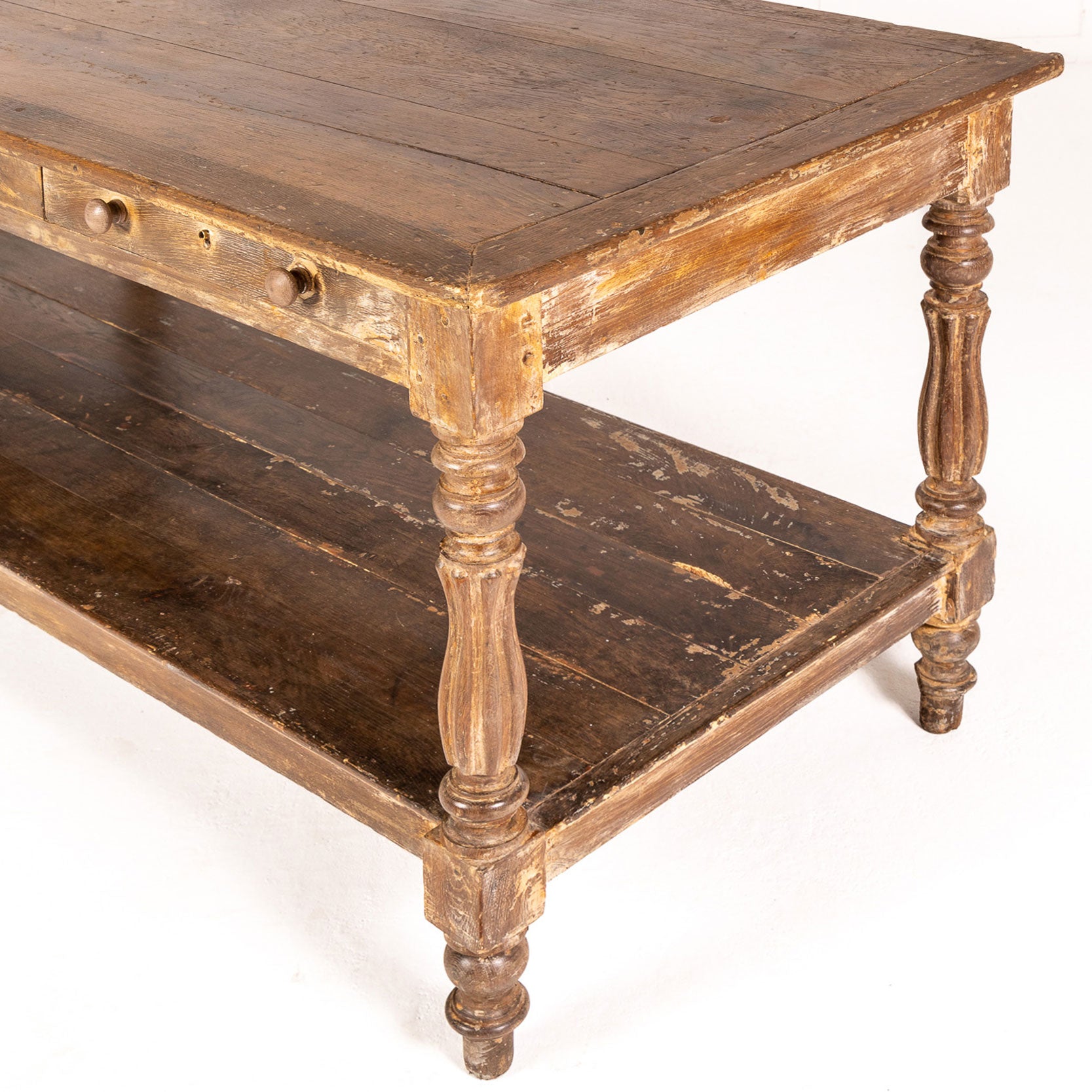 19th Century French Oak Drapers Table