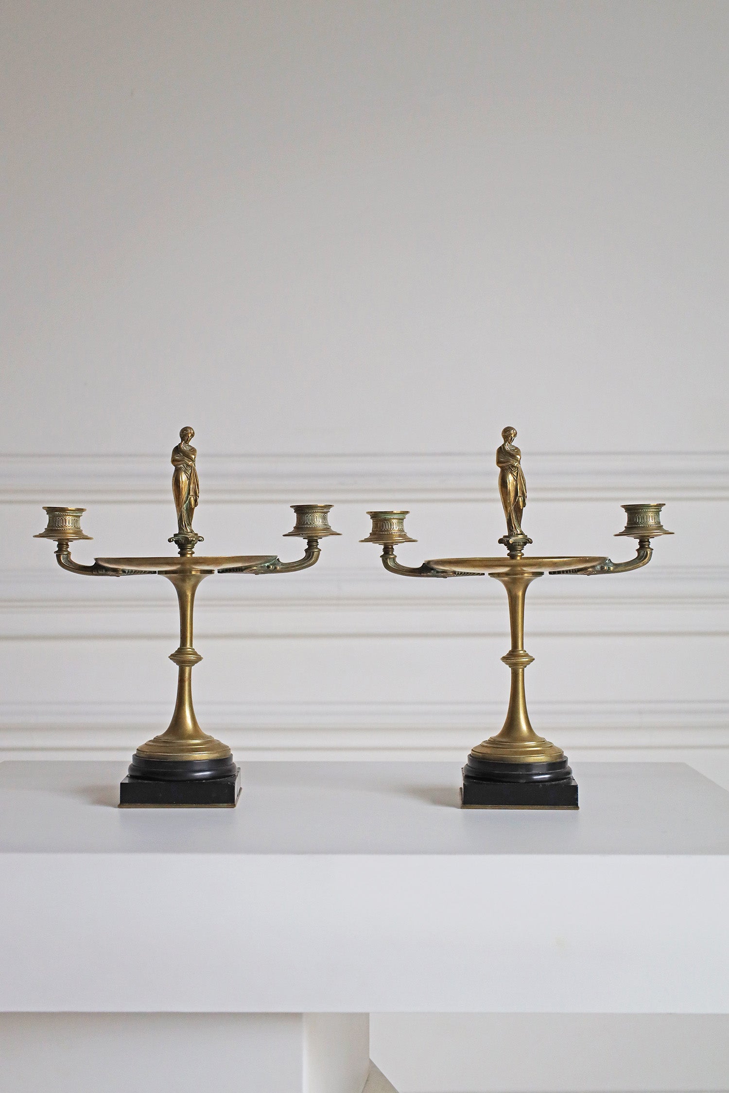 19th Century Tazza French Candlesticks