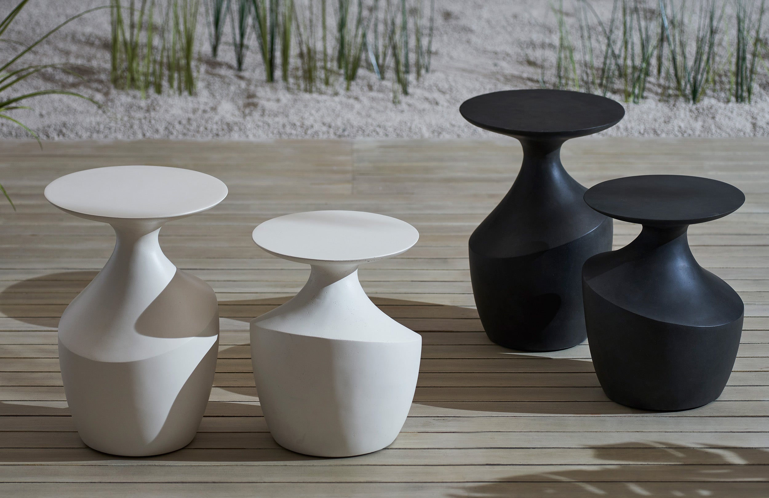 Chelsea Outdoor Side Table Short - White