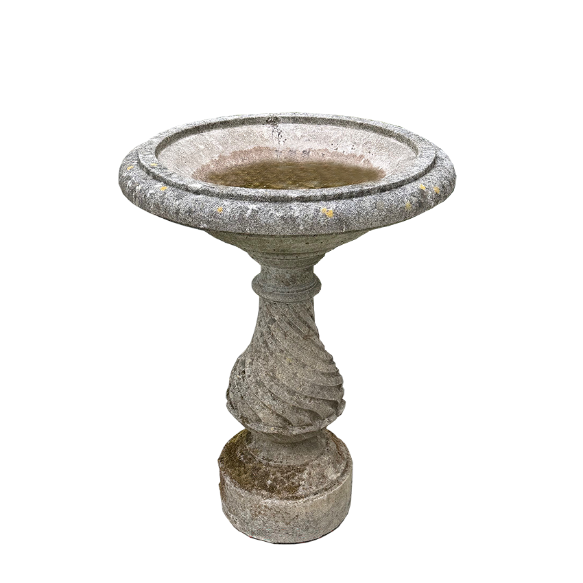 20th Century Stone Bird Bath