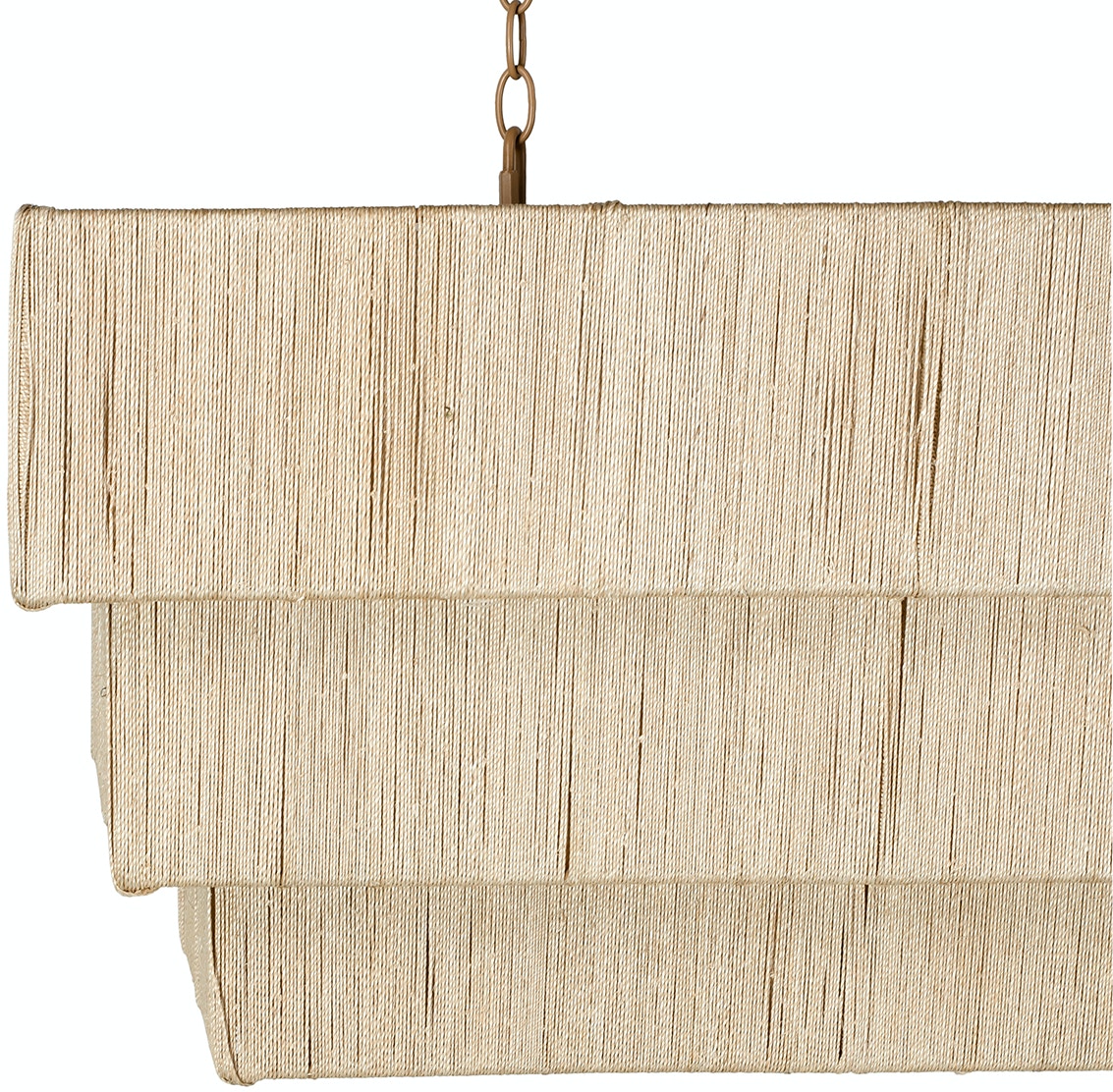 Everly Rectangular Chandelier - Natural
