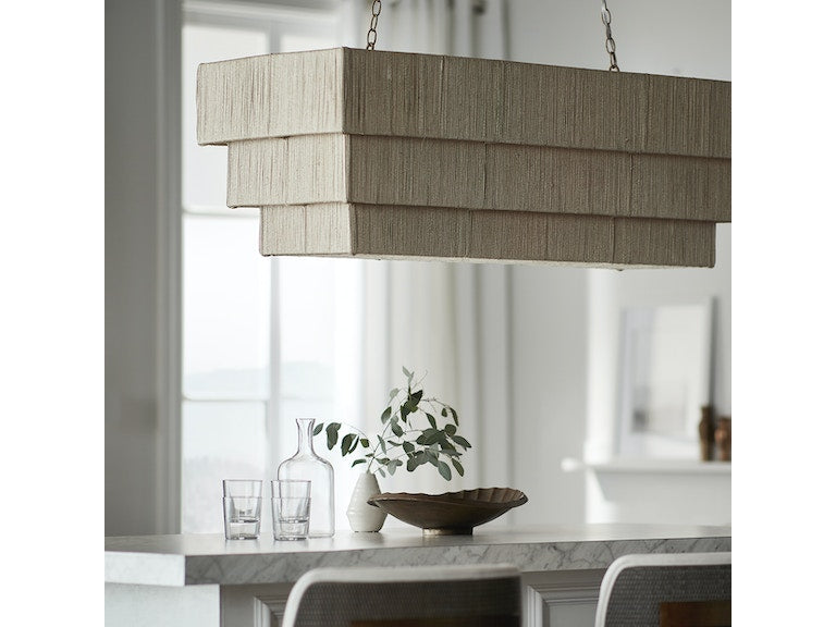 Everly Rectangular Chandelier - Natural