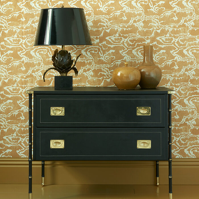 Adnet Chest of Drawers - Black Leather