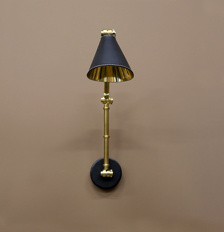 Adnet Flexineck Wall Light Black Front WS