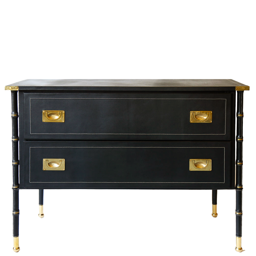 Adnet Chest of Drawers - Black Leather