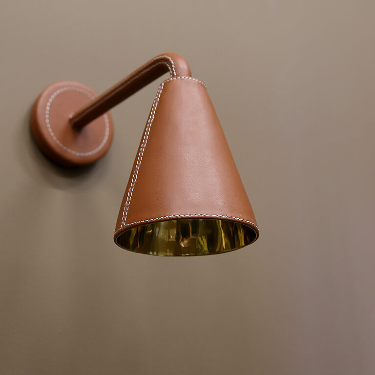 Adnet Reading Wall Light Tan Detail WS