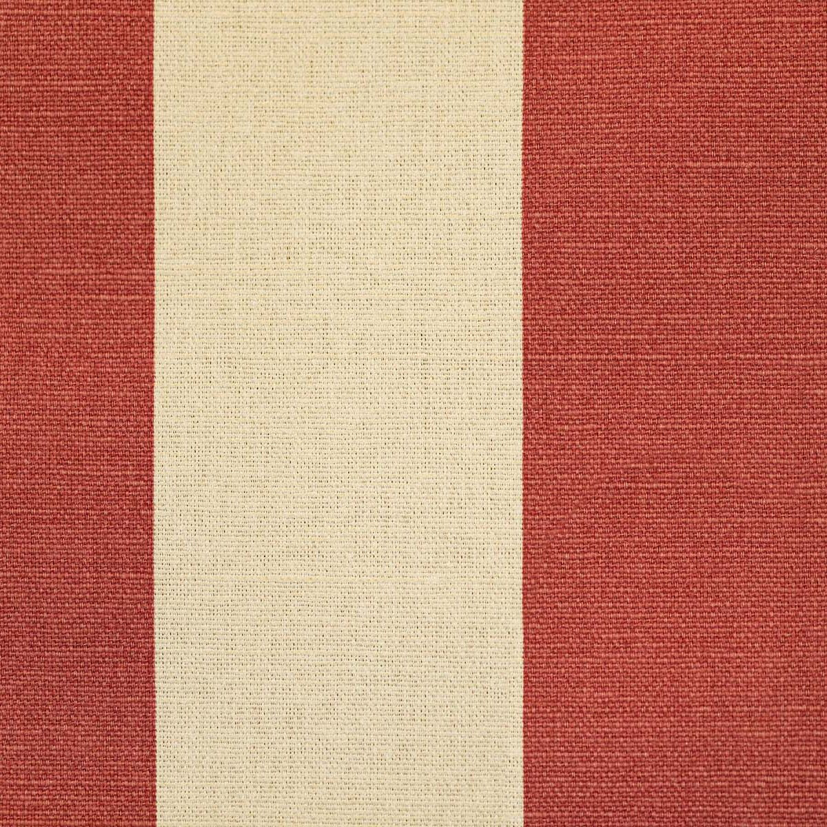 Avenue Stripe - Crimson on Ecru