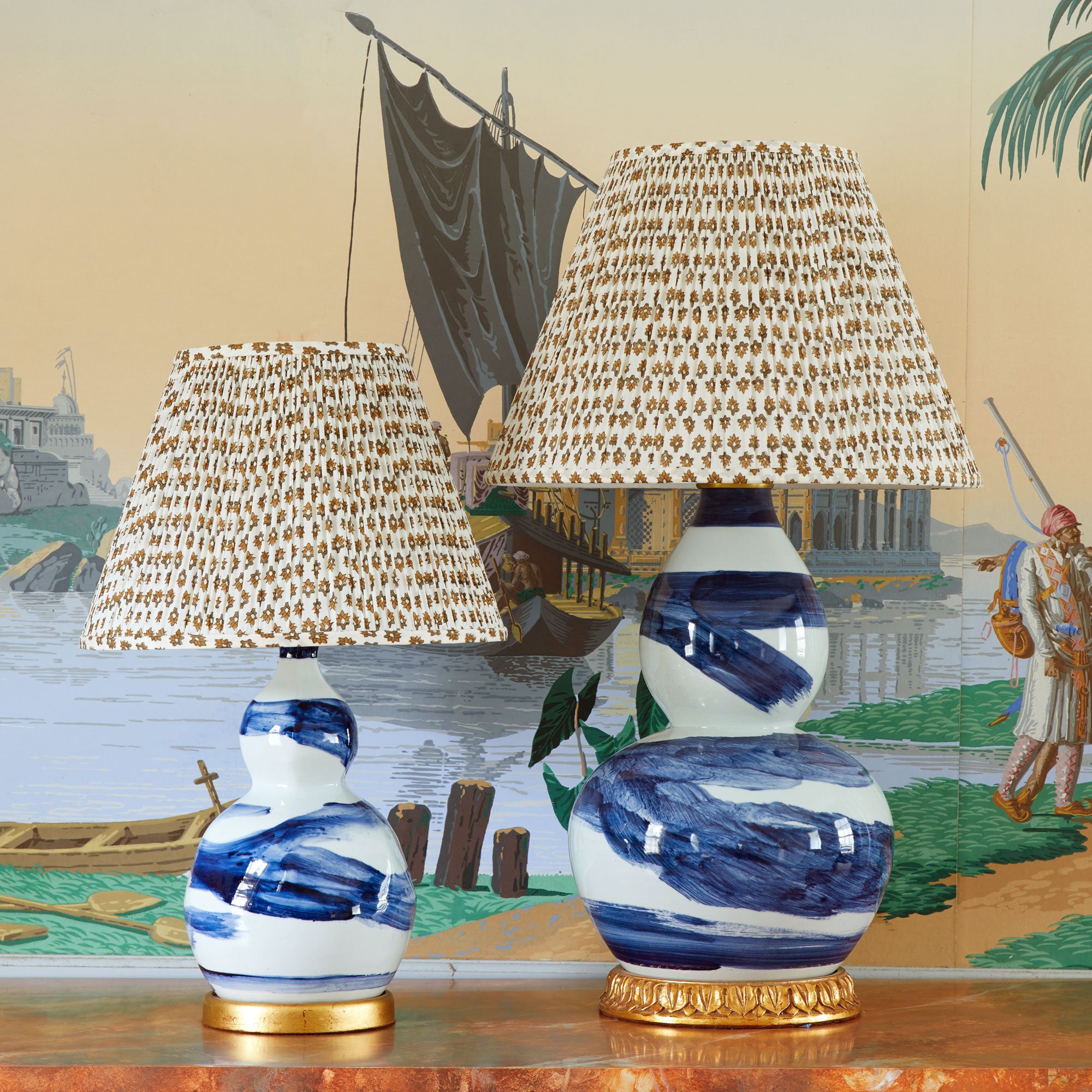 Brush Stroke Lamp - Blue