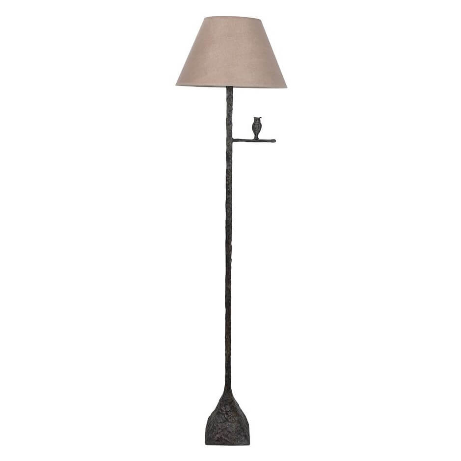 Bronze Owl Standing Lamp