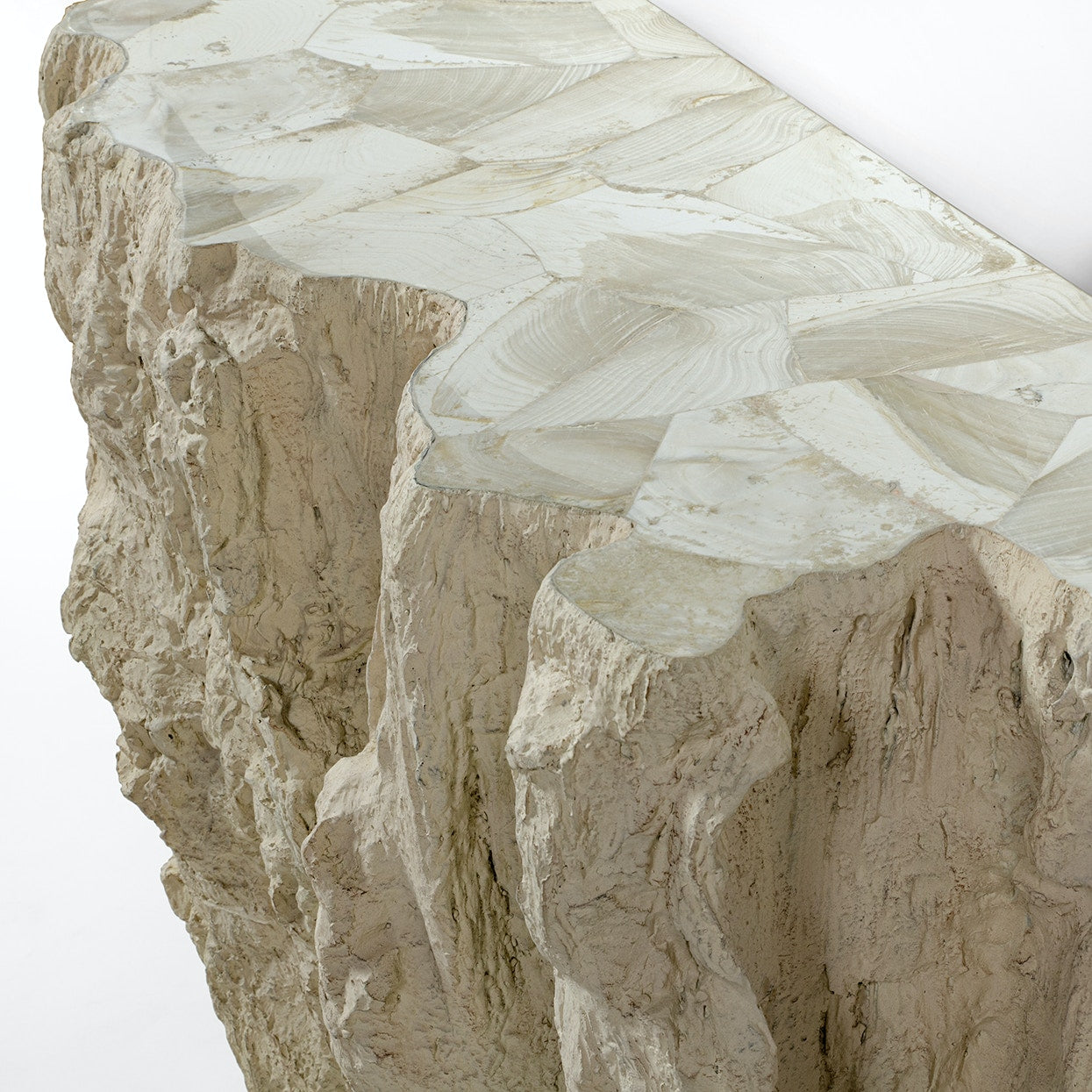 Camilla Fossilized Clam Console Table