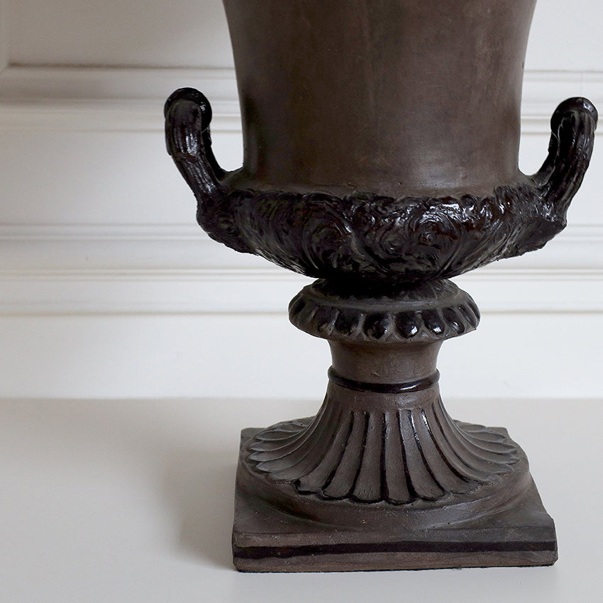 1970s Italian Glazed Terracotta Urn Table Lamp