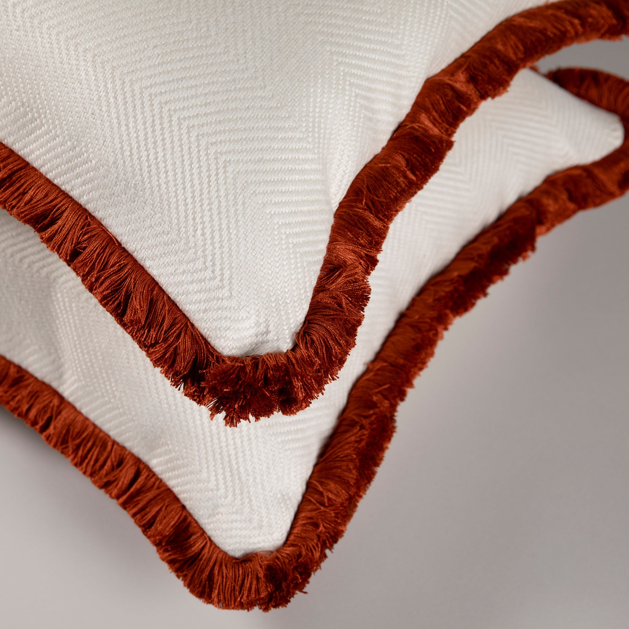 Dorset Cushion - White/Orange