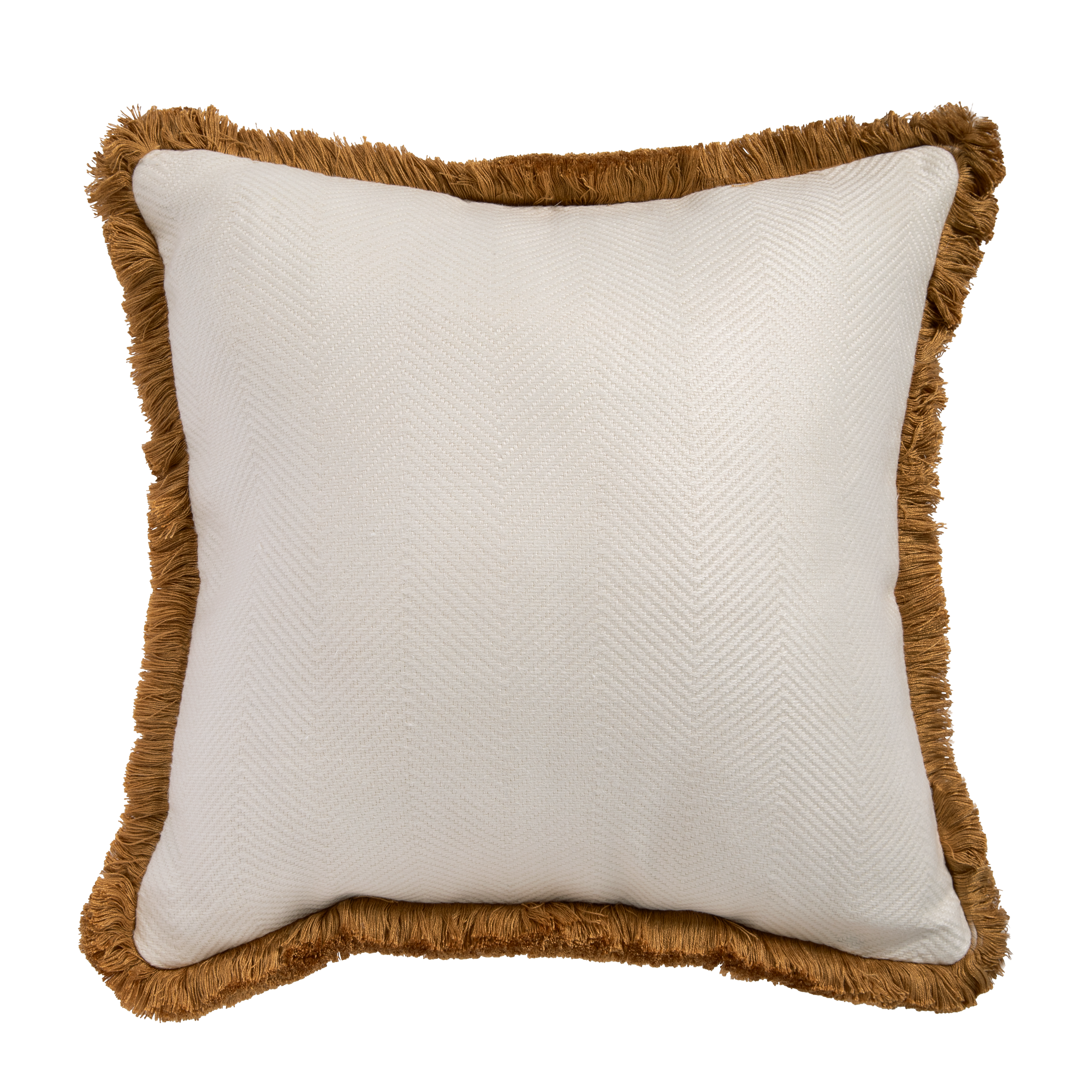 Dorset Cushion - White/Ochre