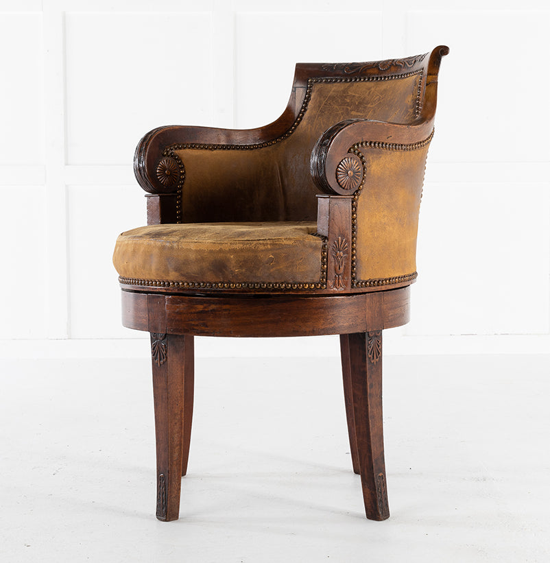 Early 19th C French Swivel Chair 1 LR