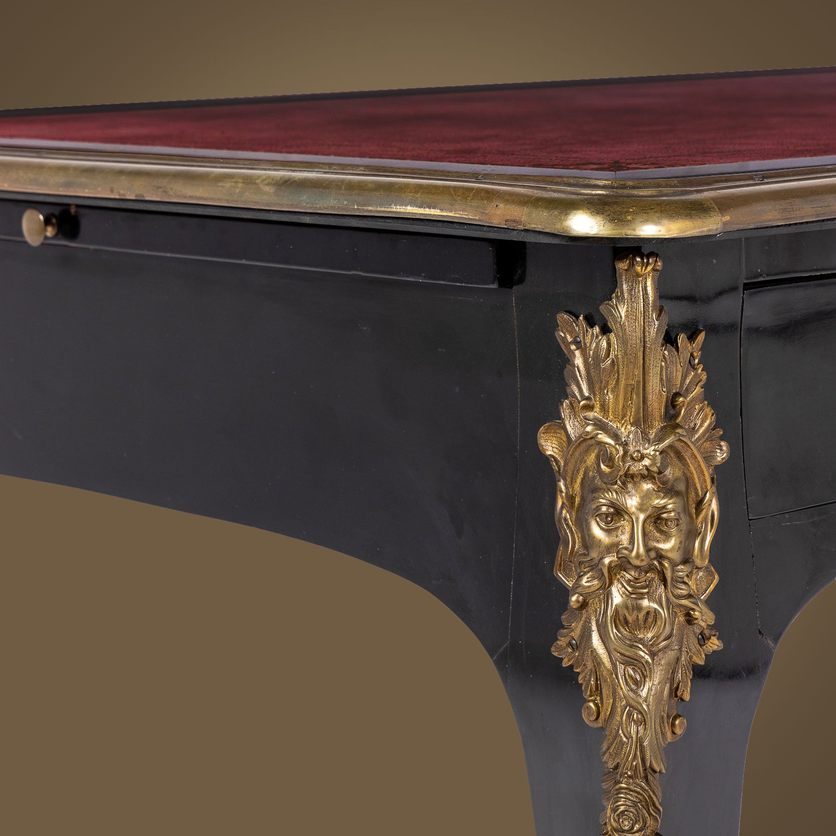 19th Century French Ebonised Bureau Plât
