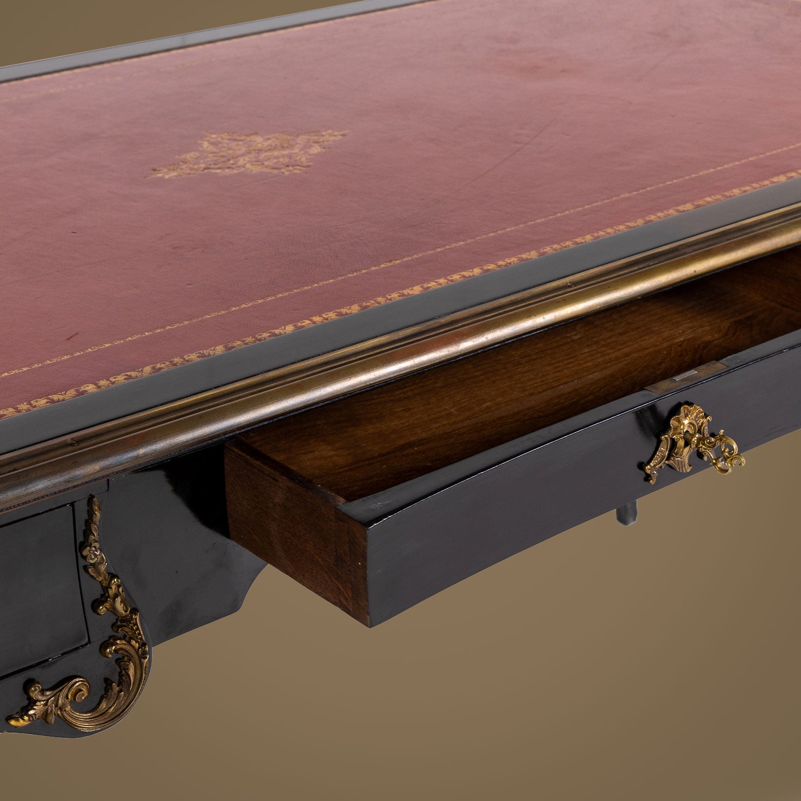 19th Century French Ebonised Bureau Plât