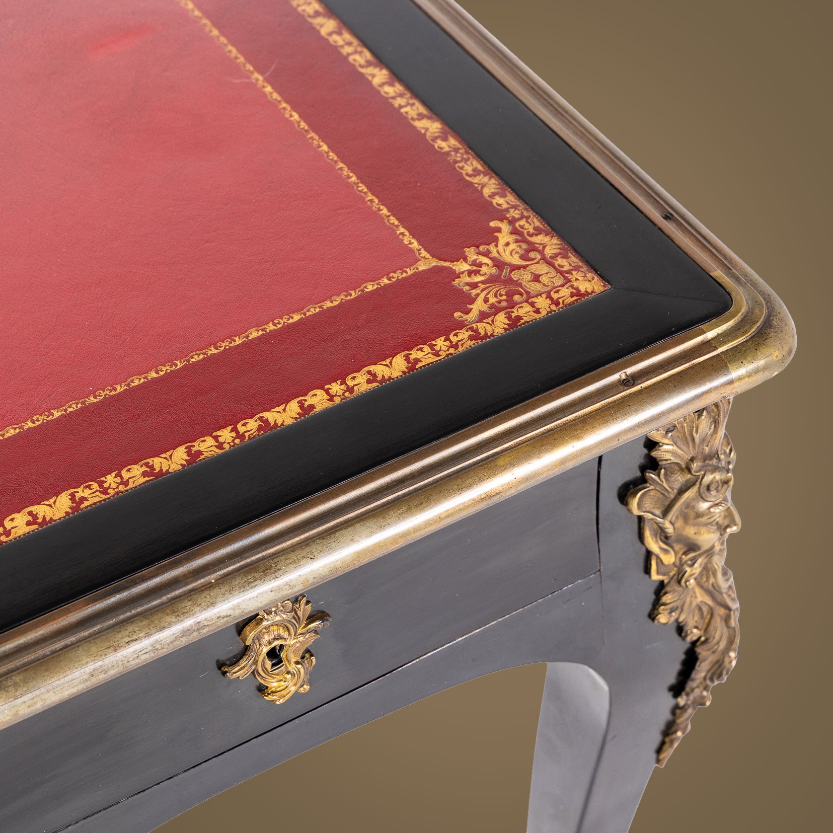 19th Century French Ebonised Bureau Plât