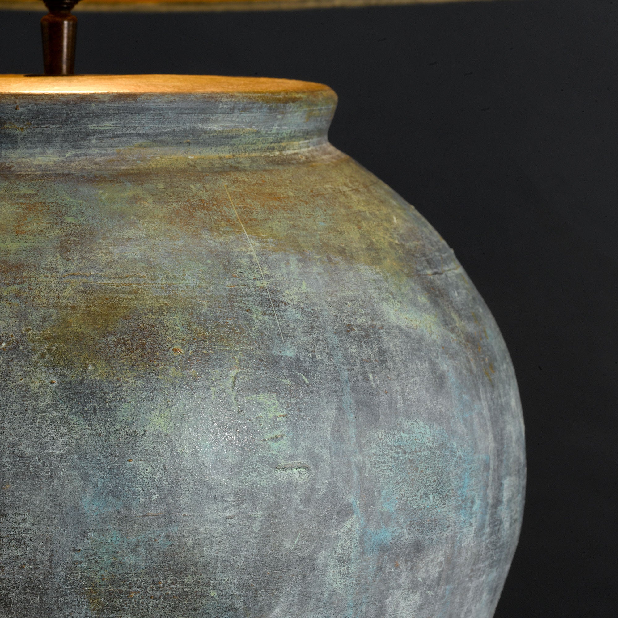 Minerva Table Lamp - Copper Green