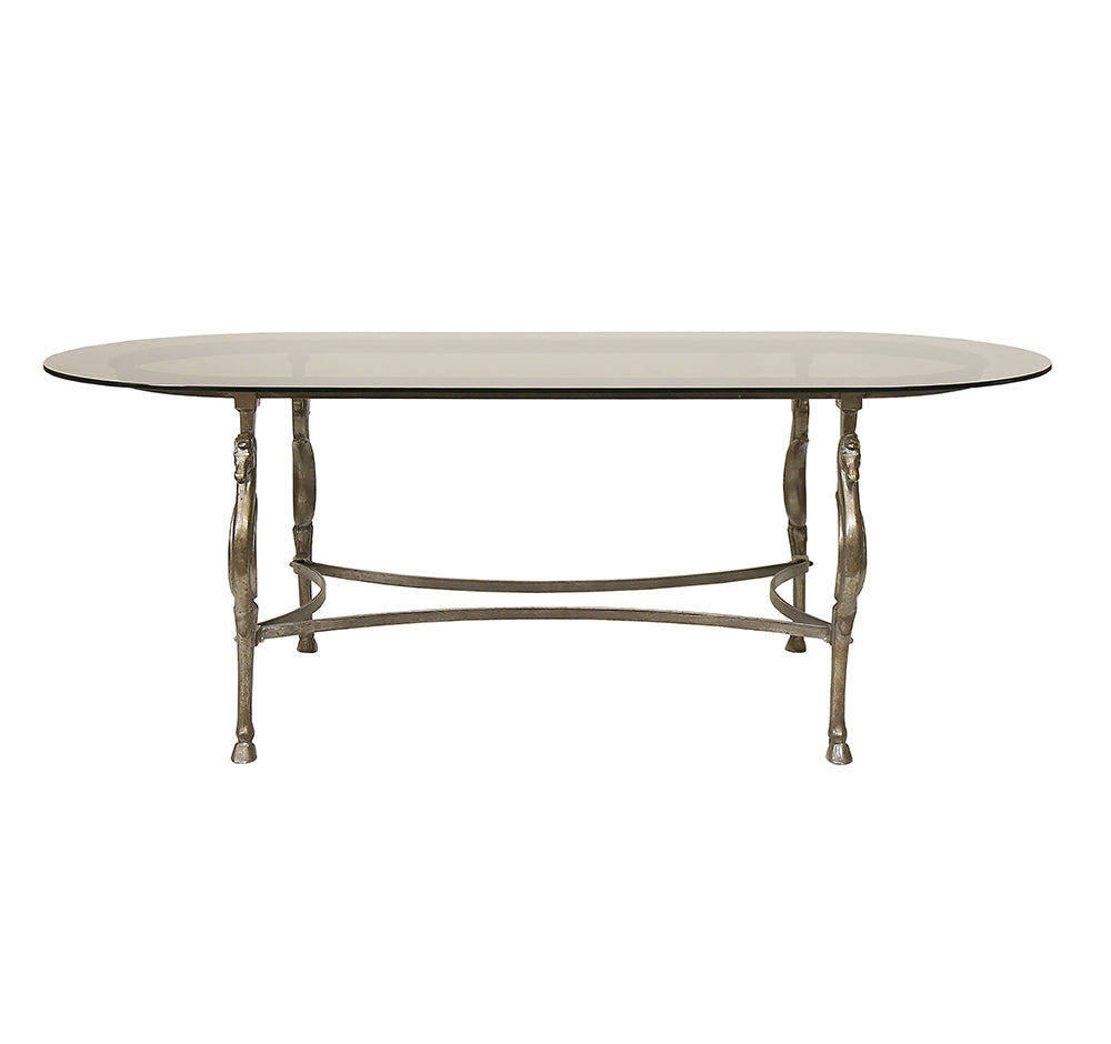 French Decorative Cast Iron Dining Table WS