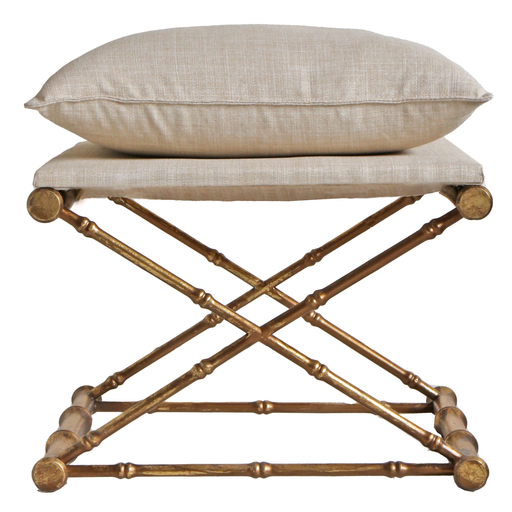 Gilt Bamboo Cross Stool