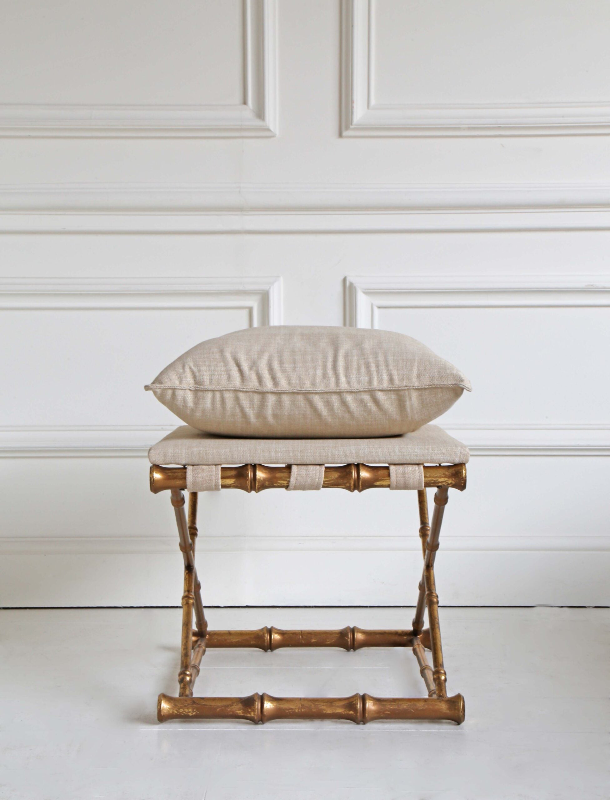 Gilt Bamboo Cross Stool
