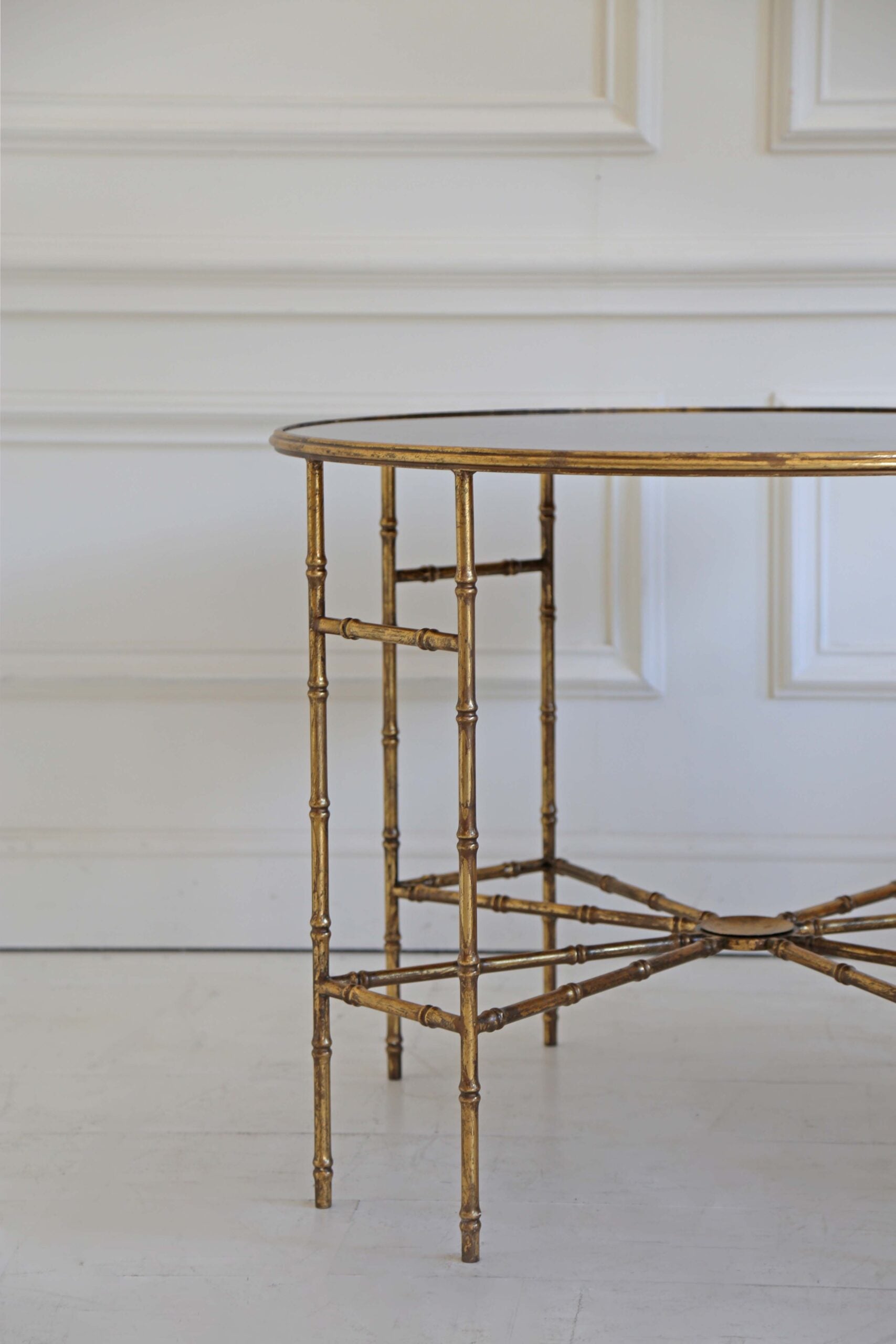 Gilt Bamboo Round Centre Table