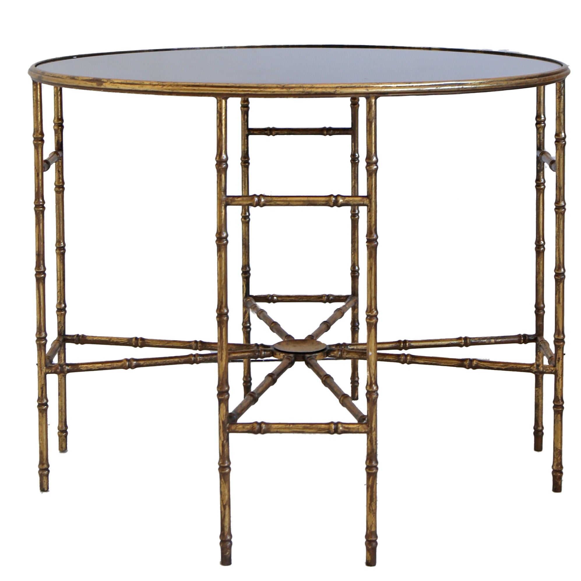 Gilt Bamboo Round Centre Table