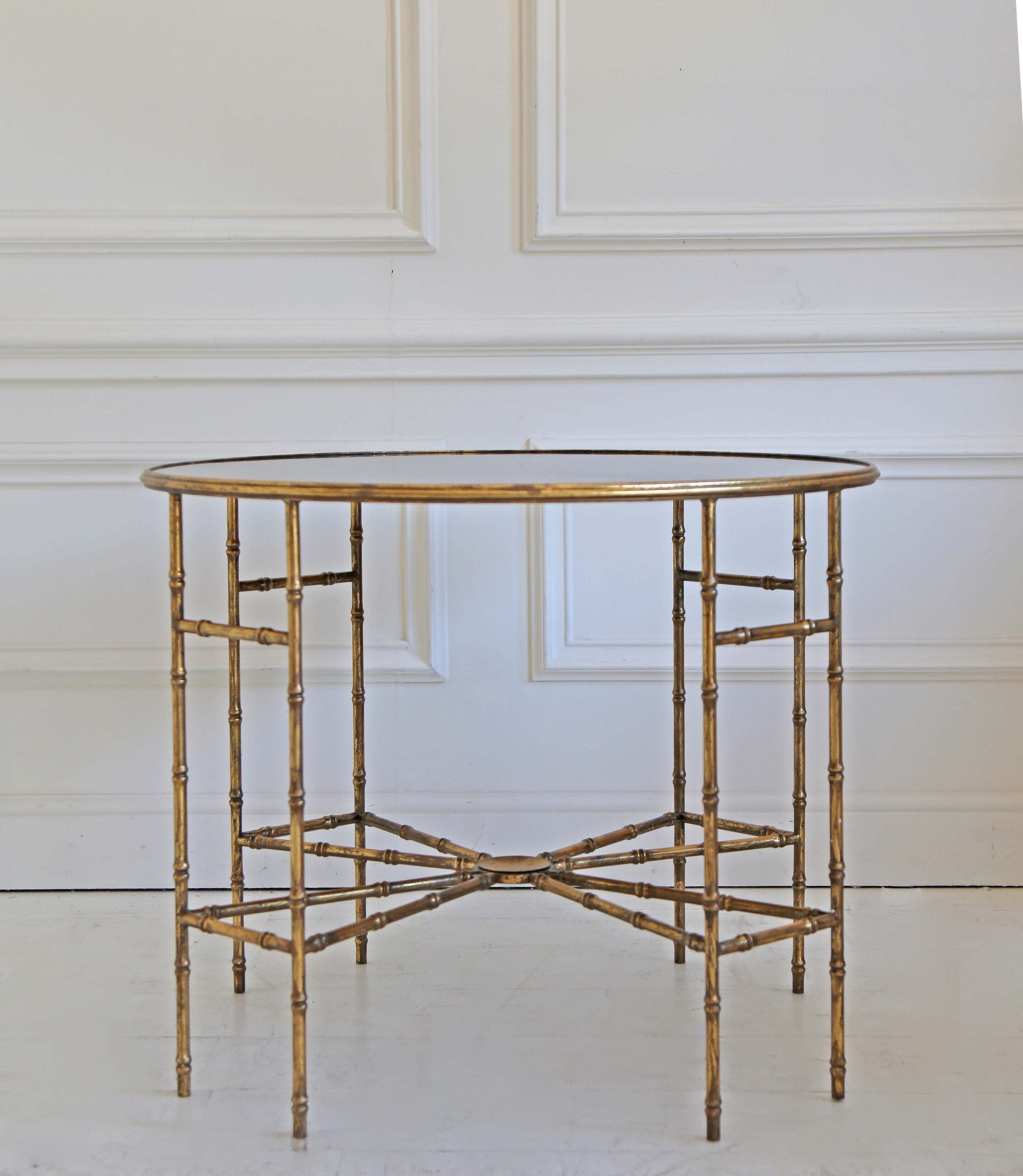 Gilt Bamboo Round Centre Table
