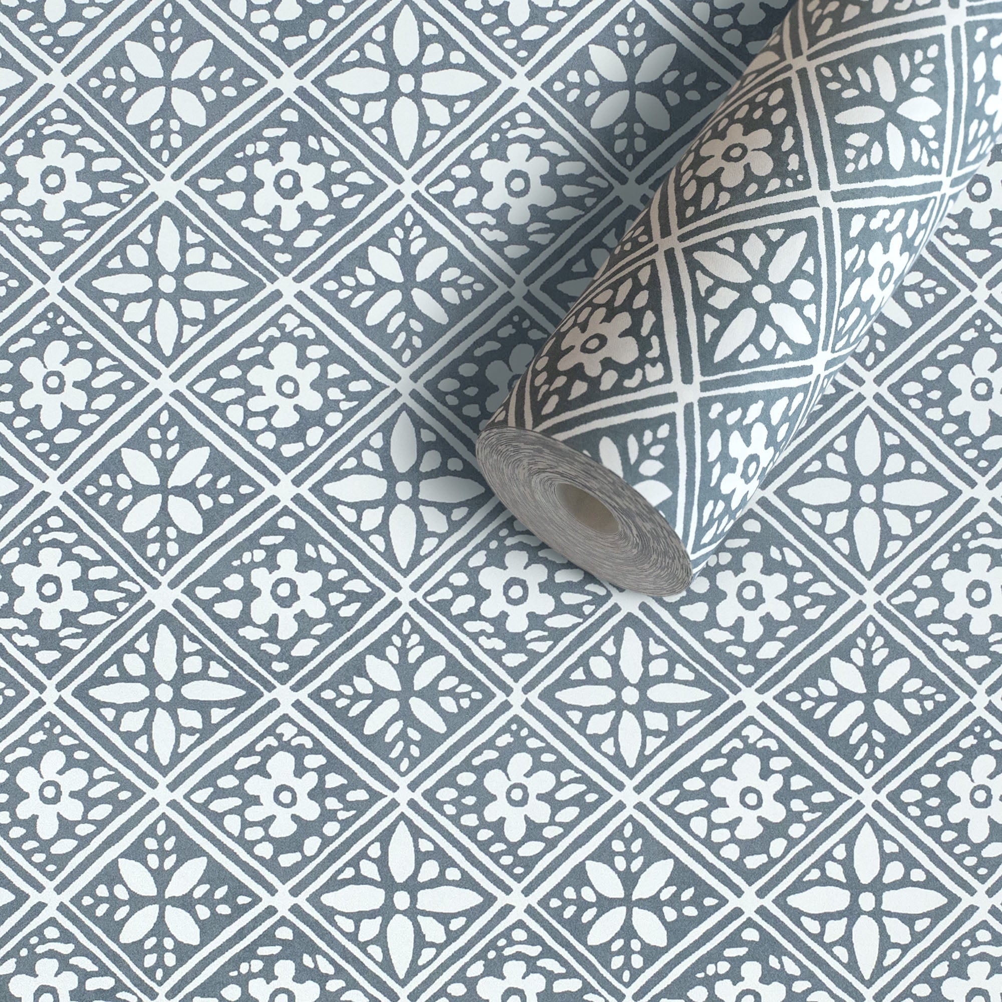 Hadiqa Wallpaper - Blue