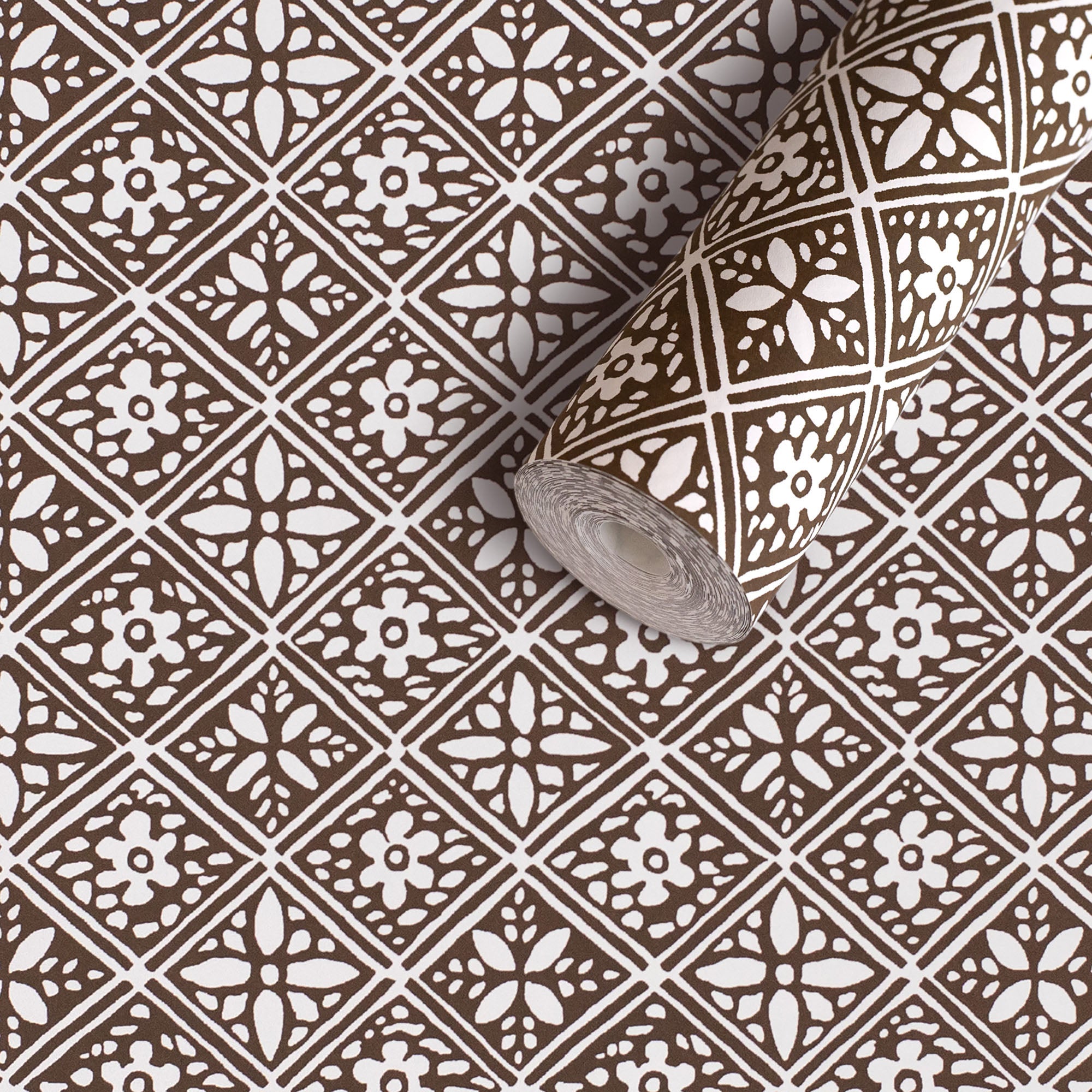 Hadiqa Wallpaper - Brown