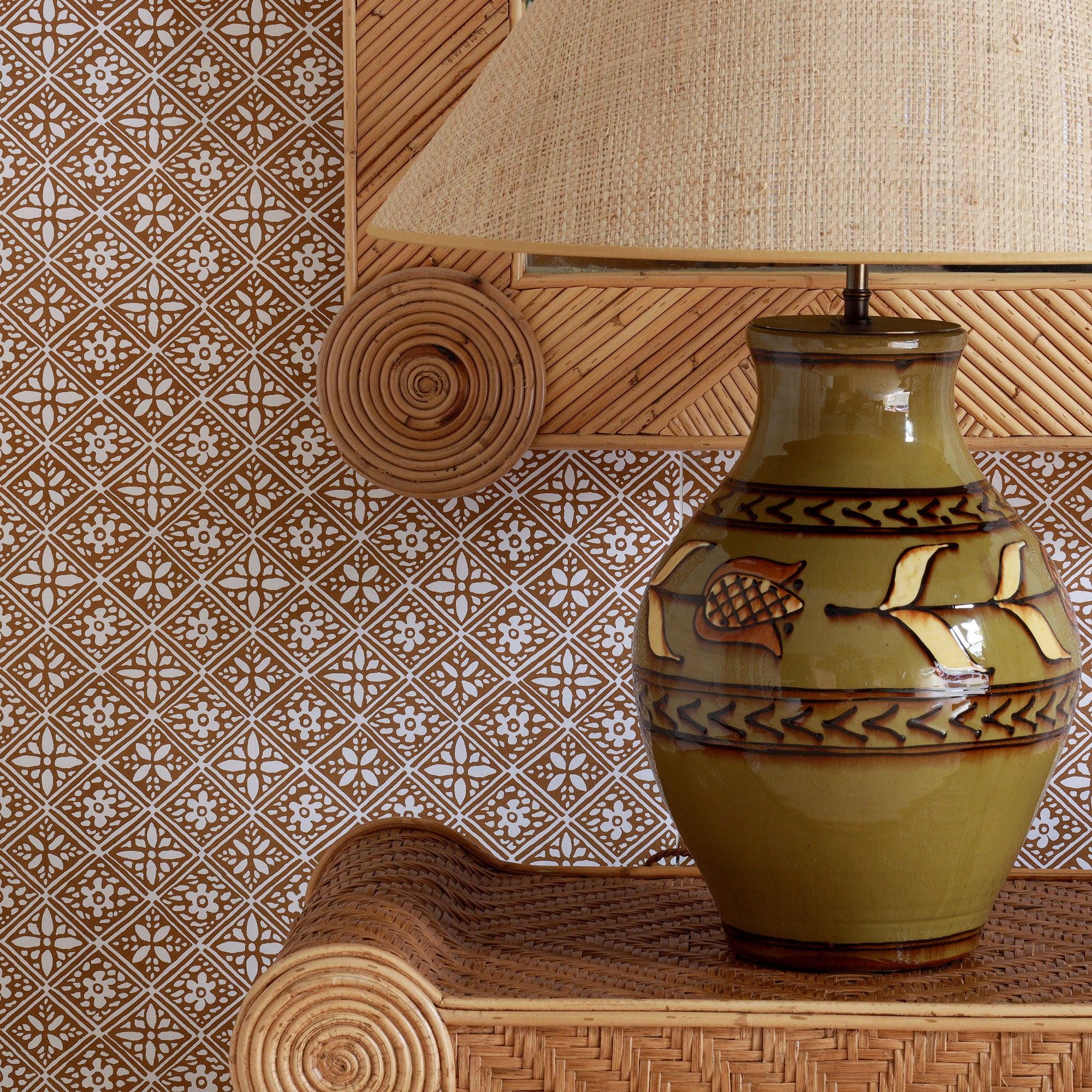 Hadiqa Wallpaper - Ochre