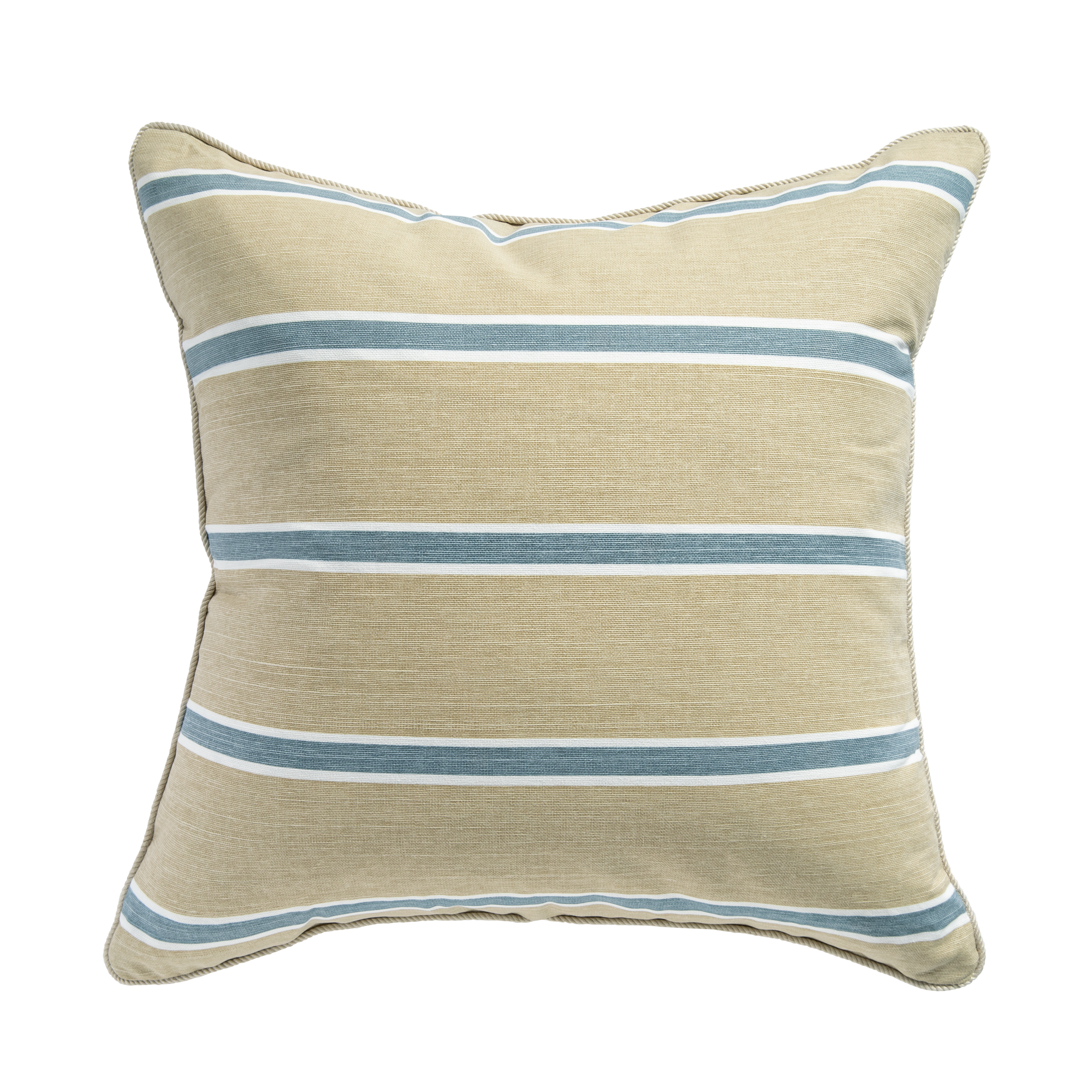 Horizon Stripe Cushion - Blue on Sand