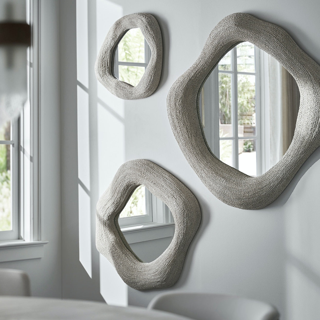 Jaden Mirror Small - White