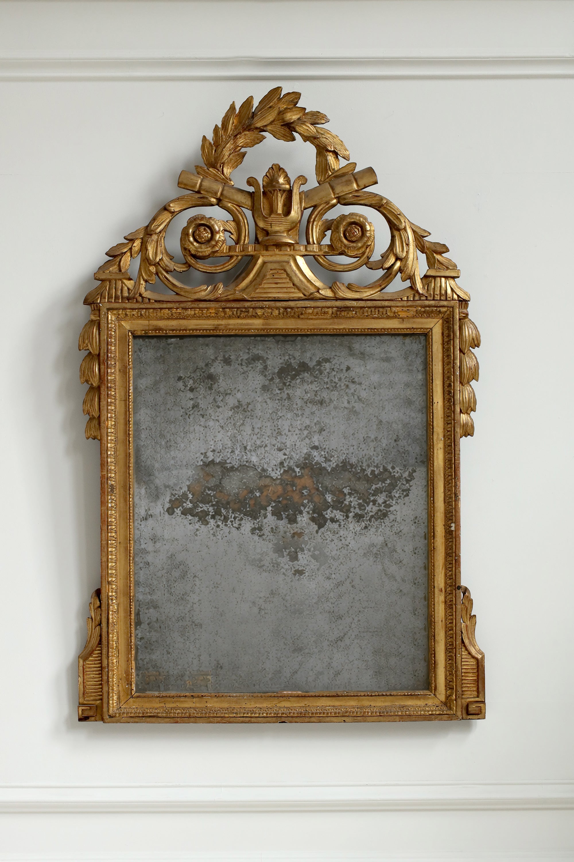 Louis XVI Giltwood Mirror