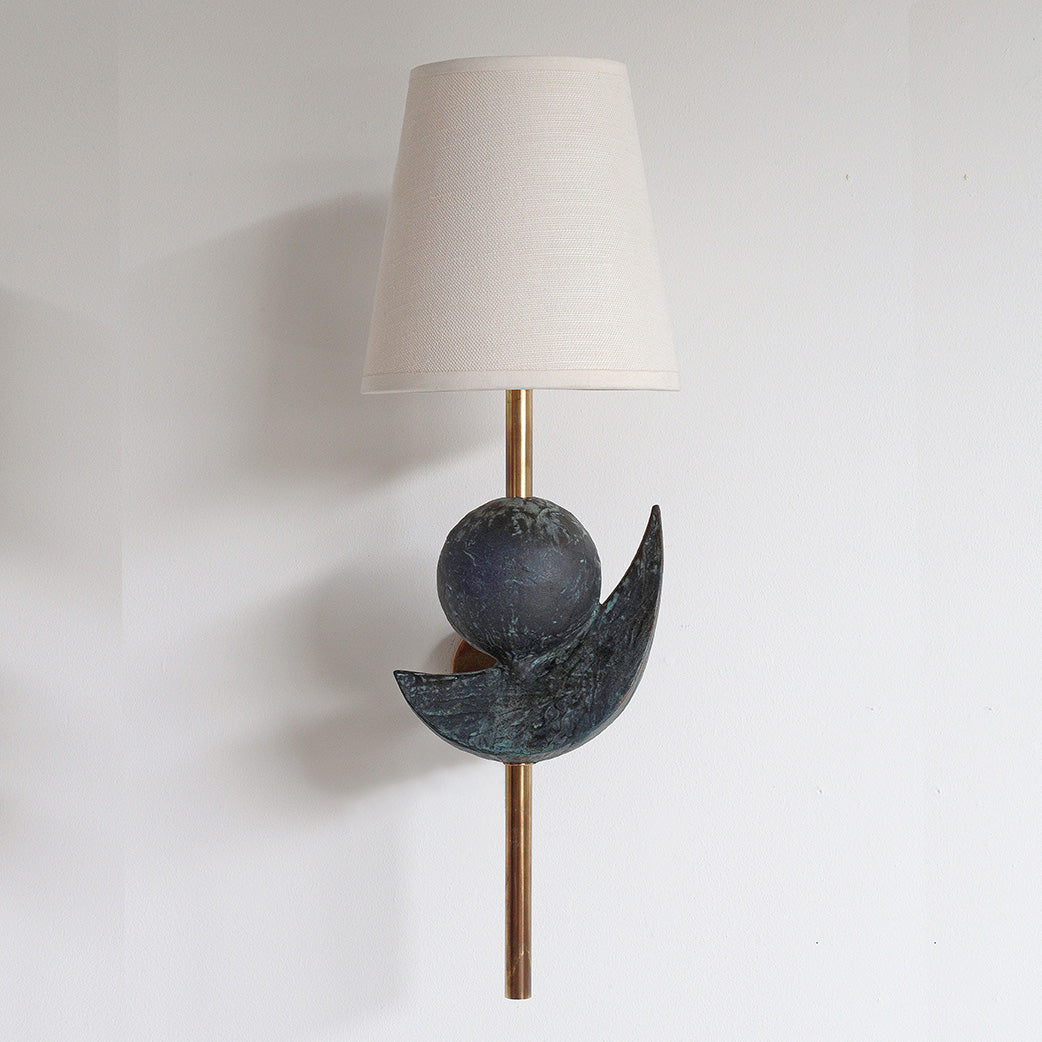 Luna Wall Light - Brass/Bronze Verdigris