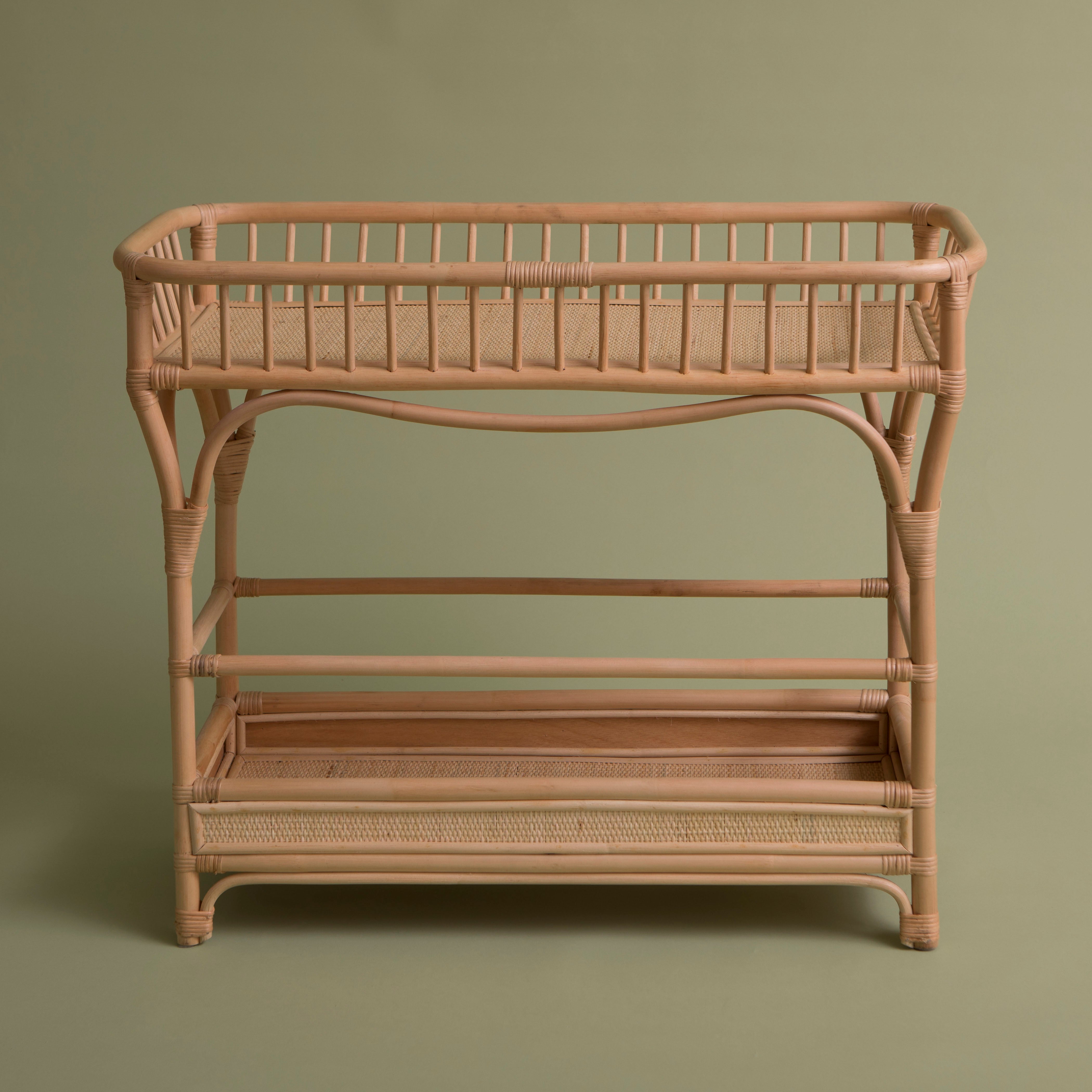 Coppelia Rattan Bar Cart