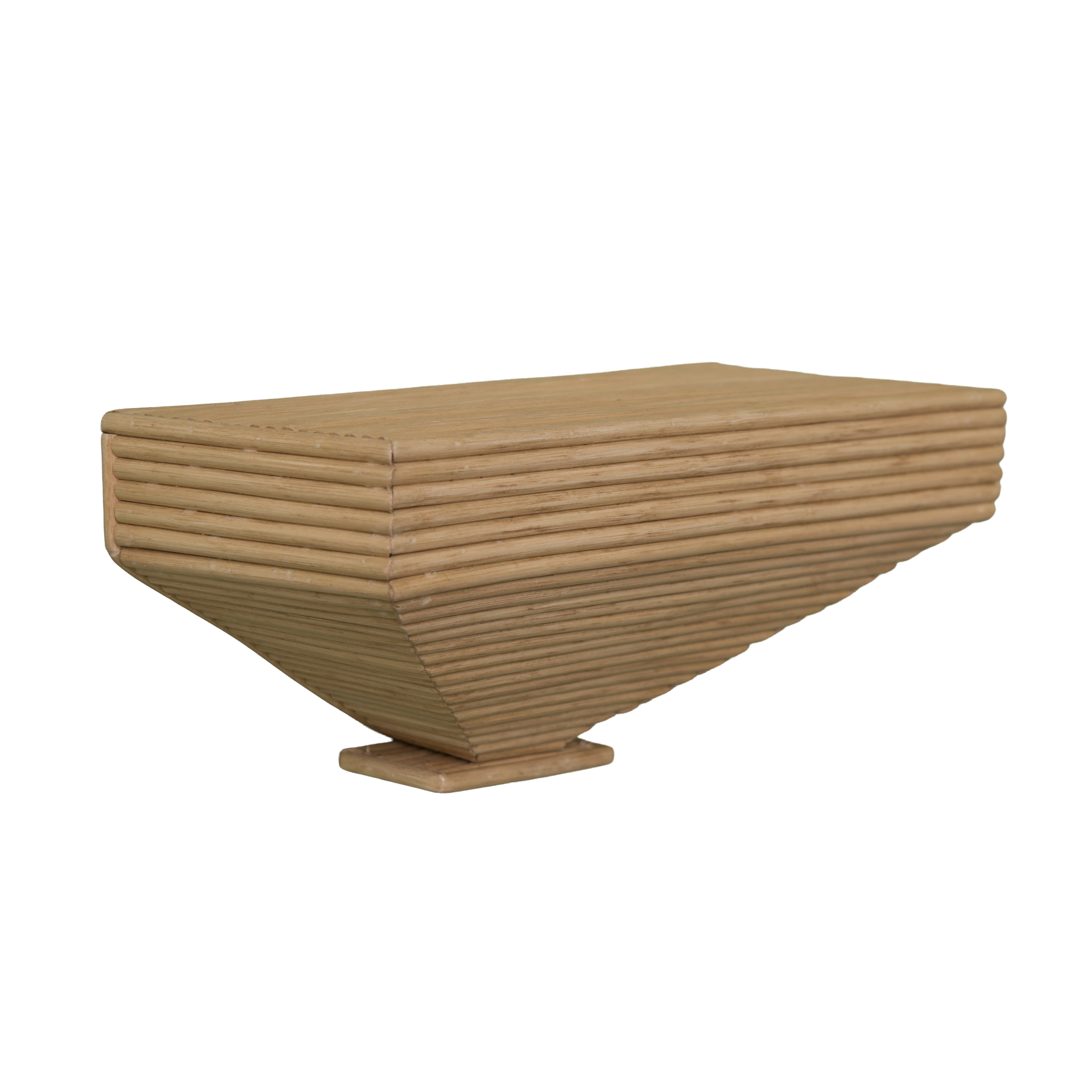 Rectangular outdoor planter with ribbed texture on a white background