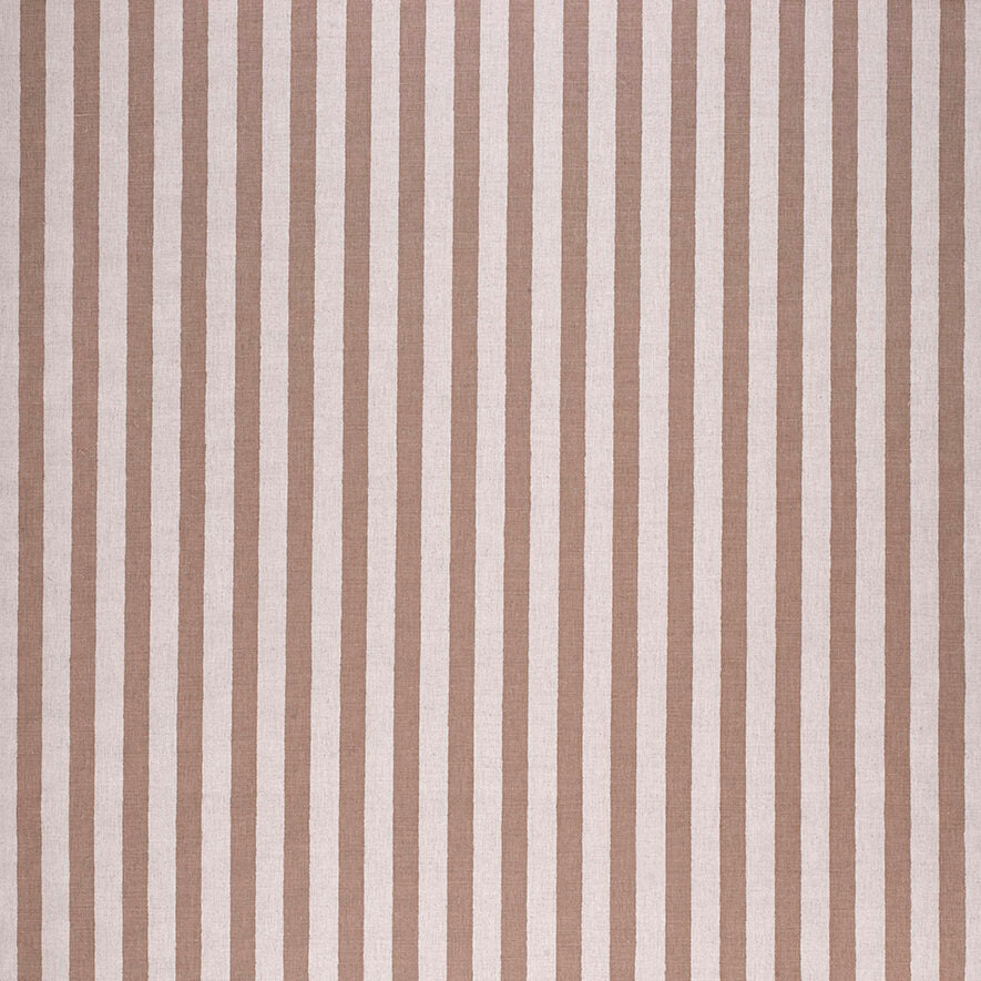 Melba Stripe – Faded Brown on Ecru