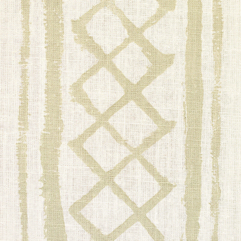 Milos Stripe on Nivelles Oyster - Celadon