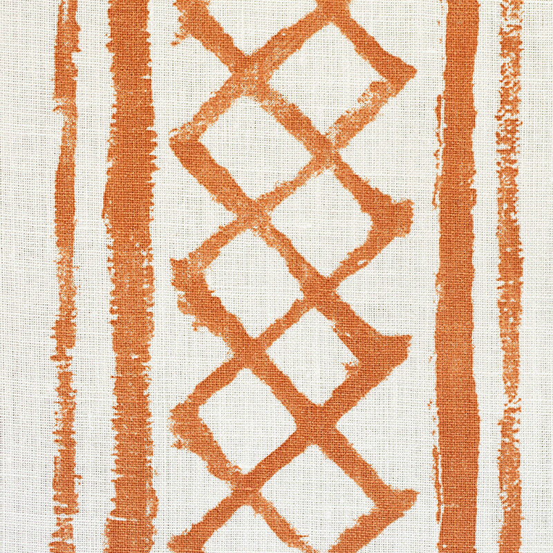Milos Stripe on Nivelles Oyster - Terracotta