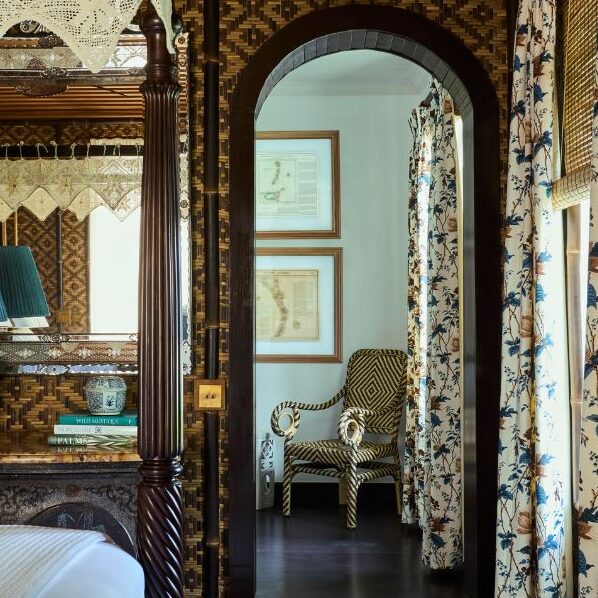 Dayak Rattan Armchair - Honey & Black