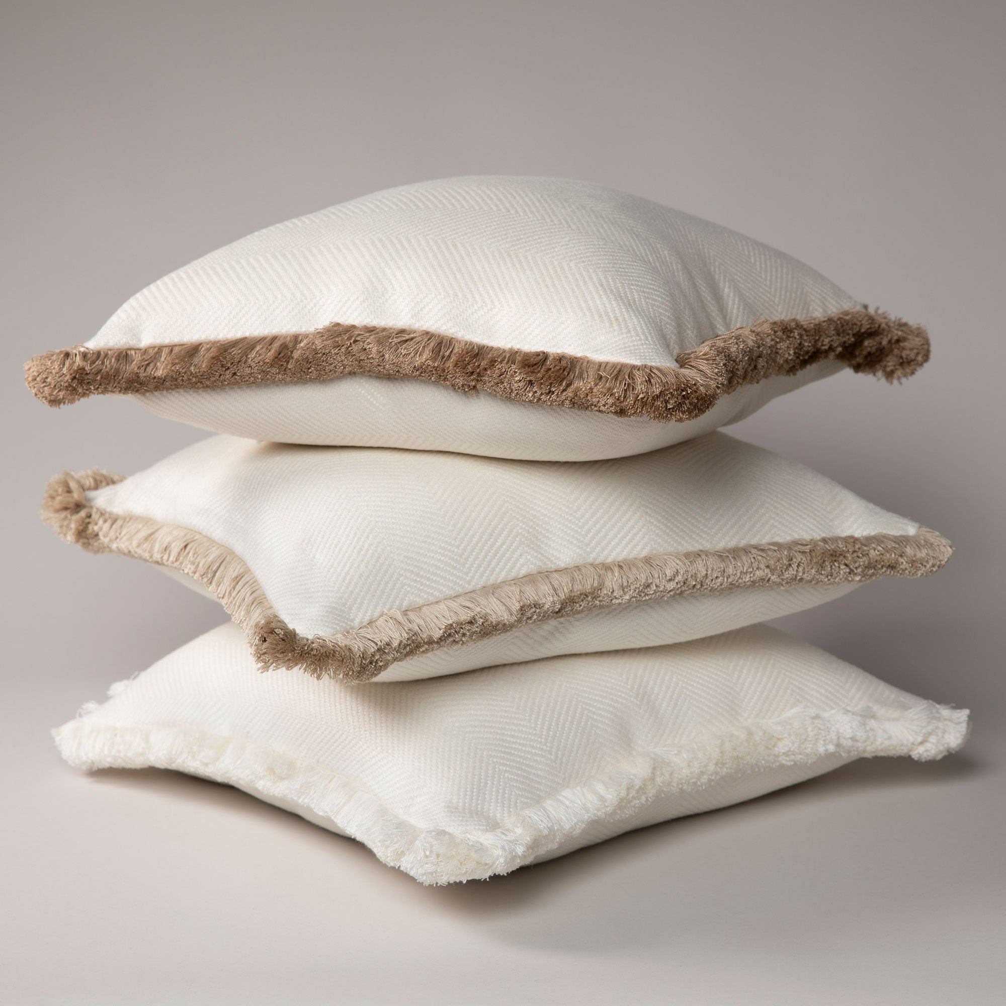 Dorset Cushion - White/Flax
