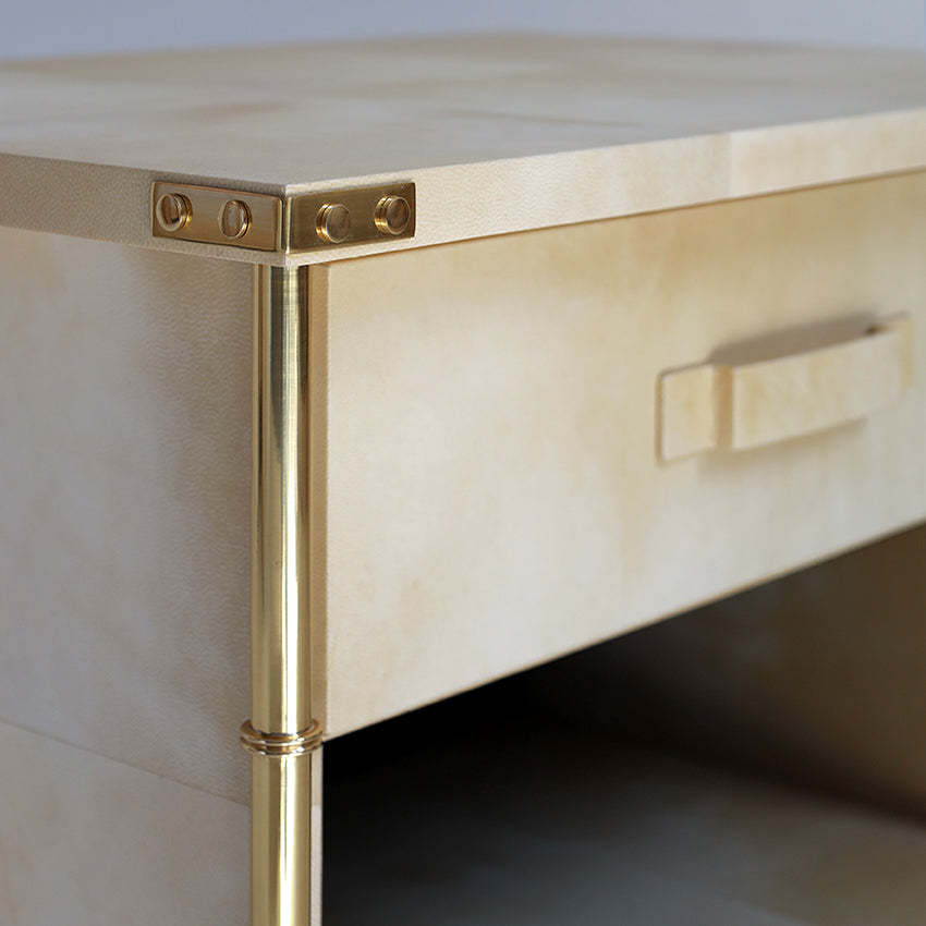 Adnet Bedside Table - Vellum