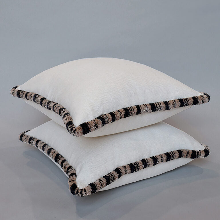 Brittany Cushion - Natural/Leopard