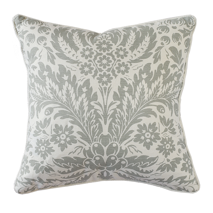 Damask Cushion – Stone Grey