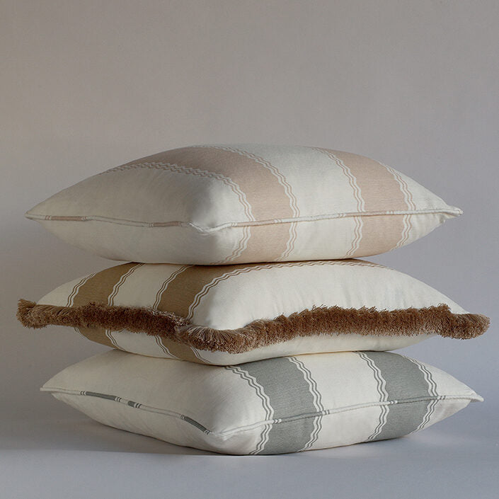 Onda Stripe Cushion – Marron Glacé
