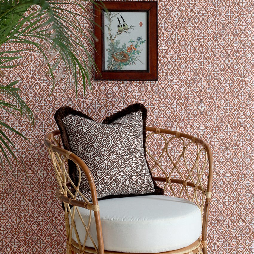 Hadiqa Wallpaper - Terracotta